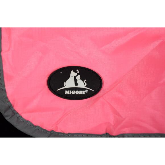 Large Dog Fleece Insulated Windbreaker Pink Jacket  Grey & Black Accents Migohi - Picture 5 of 5